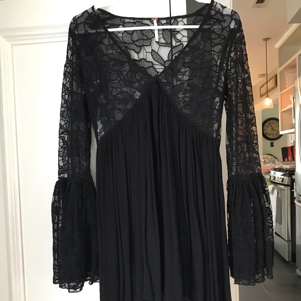 Black Lace Free People dress